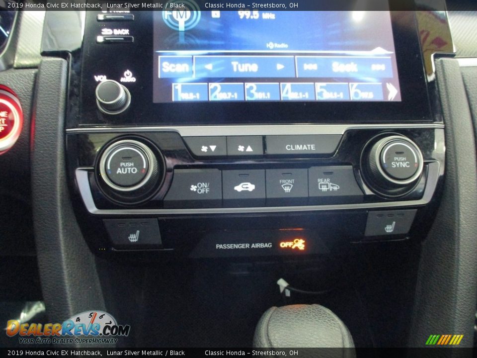 2019 Honda Civic EX Hatchback Lunar Silver Metallic / Black Photo #36