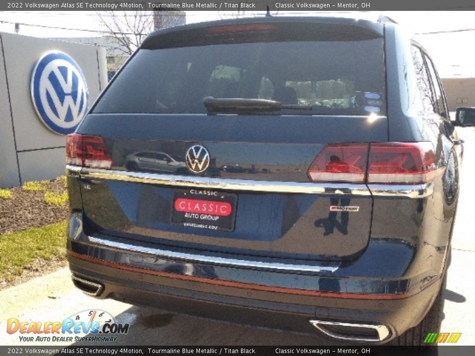 2022 Volkswagen Atlas SE Technology 4Motion Tourmaline Blue Metallic / Titan Black Photo #4