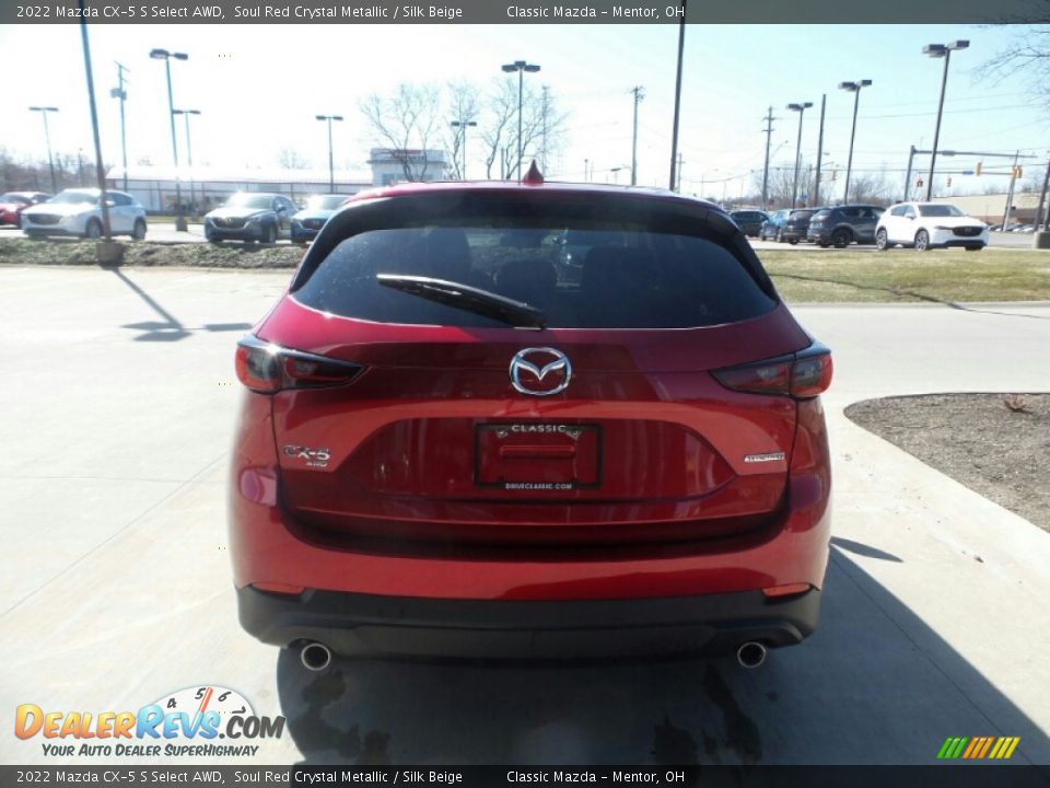 2022 Mazda CX-5 S Select AWD Soul Red Crystal Metallic / Silk Beige Photo #5
