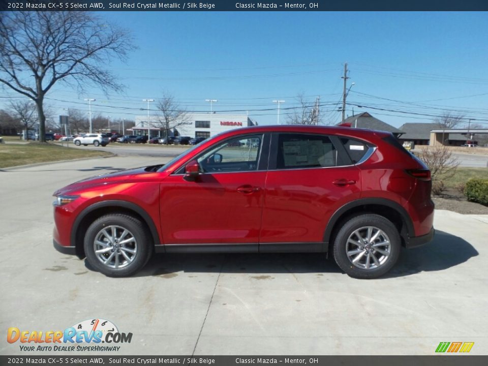 2022 Mazda CX-5 S Select AWD Soul Red Crystal Metallic / Silk Beige Photo #6