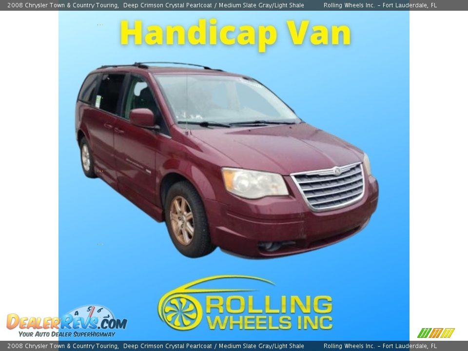 2008 Chrysler Town & Country Touring Deep Crimson Crystal Pearlcoat / Medium Slate Gray/Light Shale Photo #1