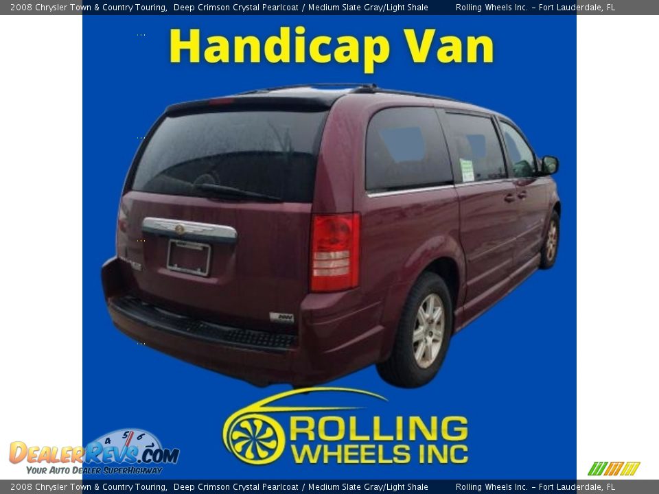 2008 Chrysler Town & Country Touring Deep Crimson Crystal Pearlcoat / Medium Slate Gray/Light Shale Photo #4