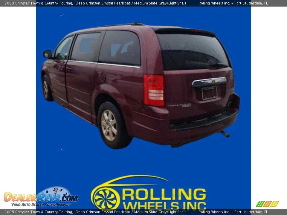 2008 Chrysler Town & Country Touring Deep Crimson Crystal Pearlcoat / Medium Slate Gray/Light Shale Photo #5
