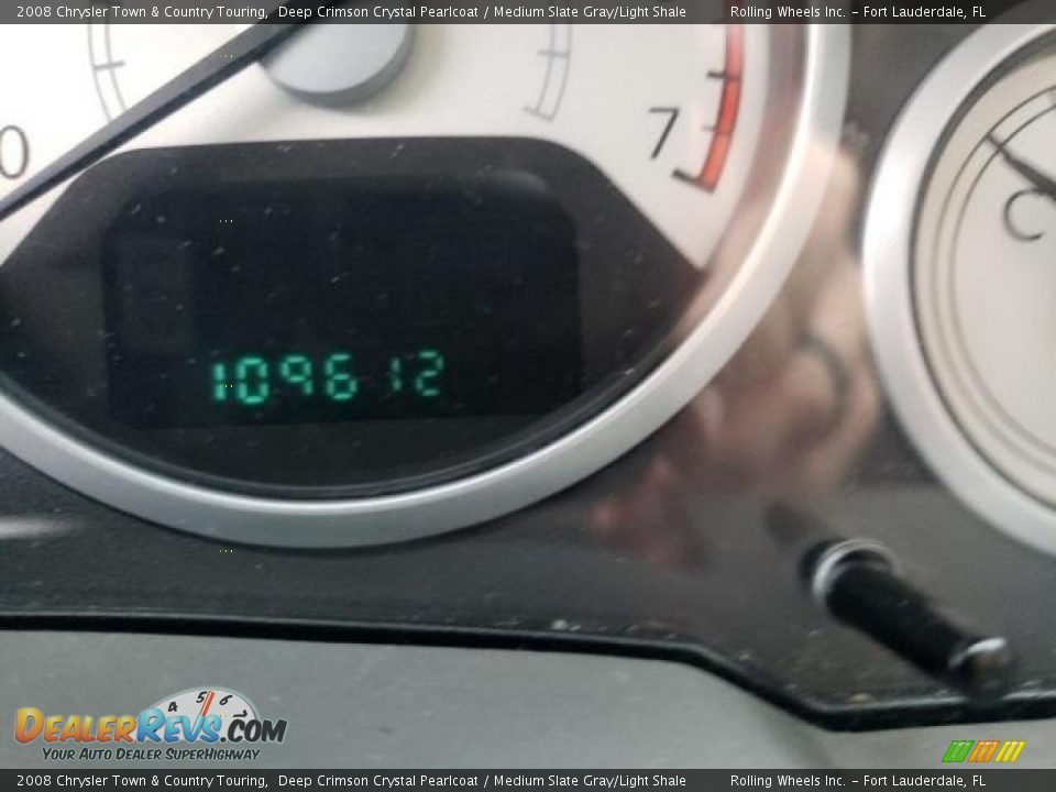 2008 Chrysler Town & Country Touring Deep Crimson Crystal Pearlcoat / Medium Slate Gray/Light Shale Photo #8