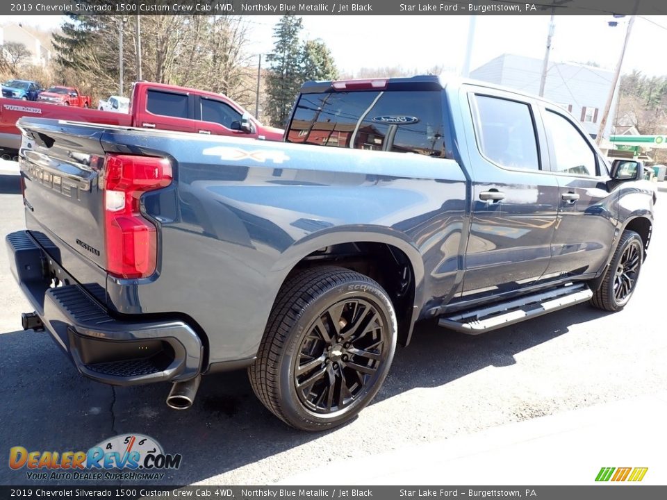 2019 Chevrolet Silverado 1500 Custom Crew Cab 4WD Northsky Blue Metallic / Jet Black Photo #6