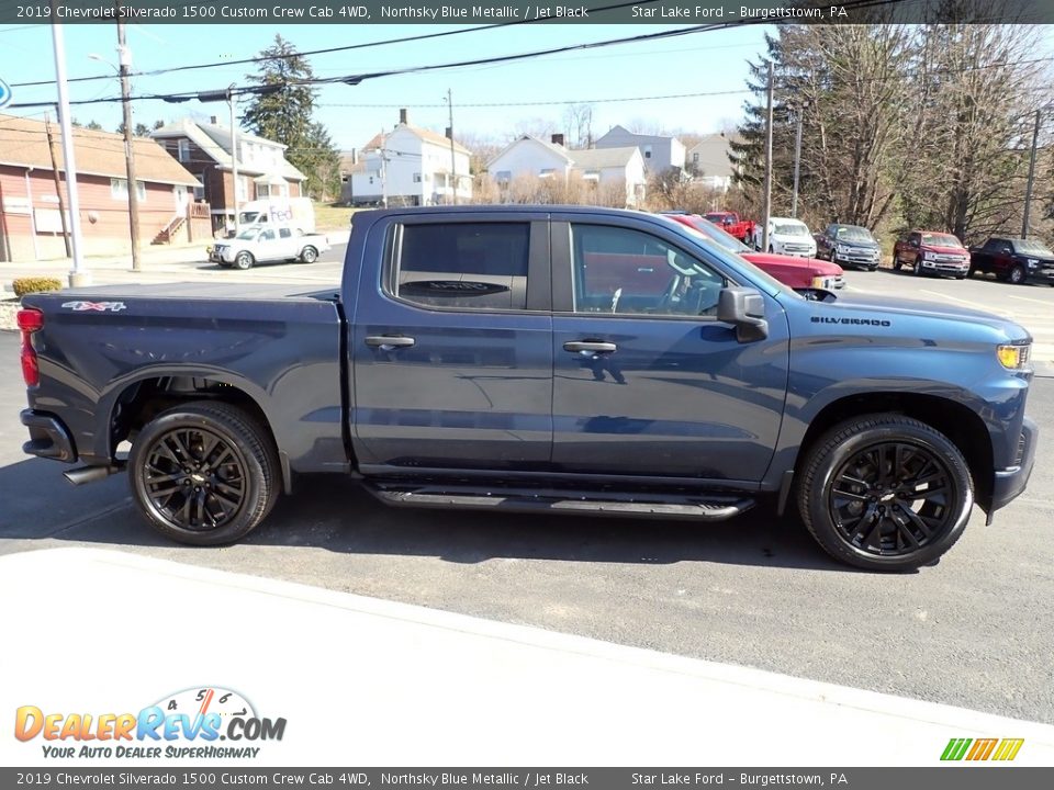 2019 Chevrolet Silverado 1500 Custom Crew Cab 4WD Northsky Blue Metallic / Jet Black Photo #7