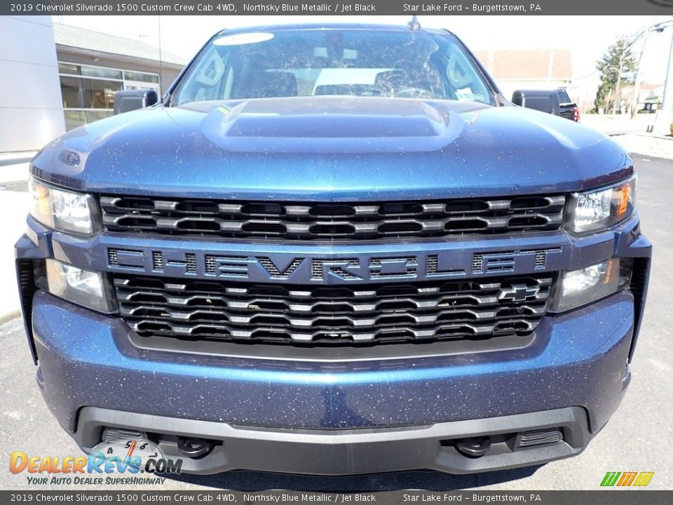 2019 Chevrolet Silverado 1500 Custom Crew Cab 4WD Northsky Blue Metallic / Jet Black Photo #9