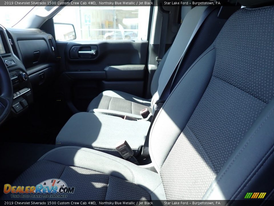 2019 Chevrolet Silverado 1500 Custom Crew Cab 4WD Northsky Blue Metallic / Jet Black Photo #10