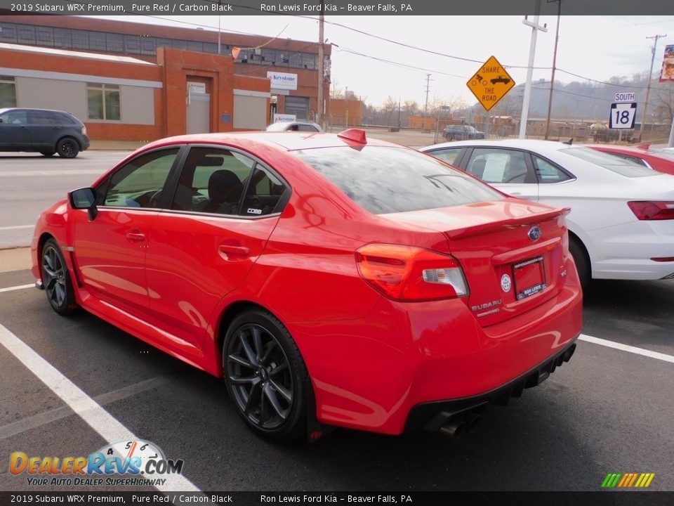 2019 Subaru WRX Premium Pure Red / Carbon Black Photo #6