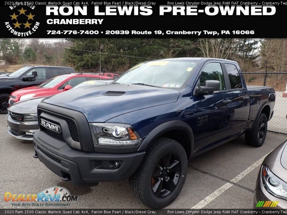 2020 Ram 1500 Classic Warlock Quad Cab 4x4 Patriot Blue Pearl / Black/Diesel Gray Photo #1