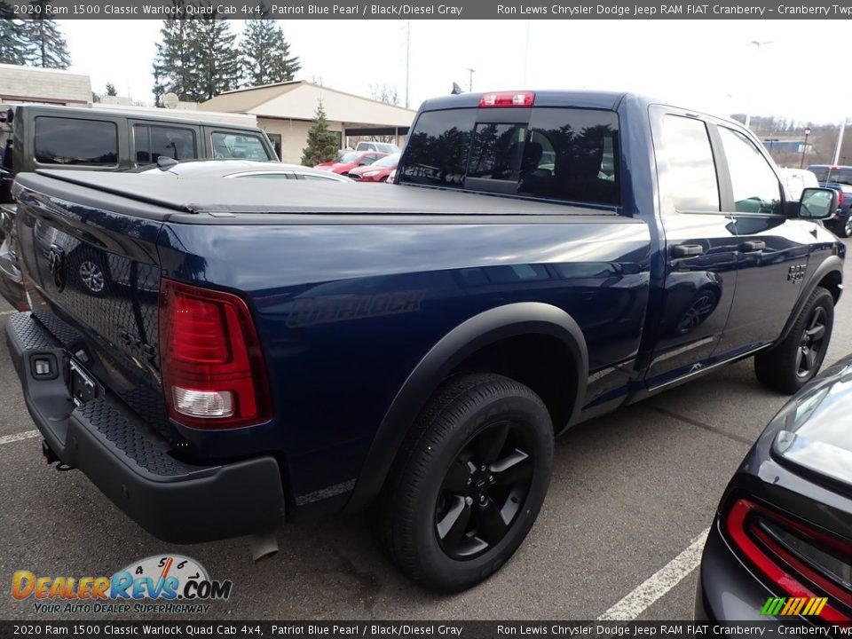 2020 Ram 1500 Classic Warlock Quad Cab 4x4 Patriot Blue Pearl / Black/Diesel Gray Photo #3