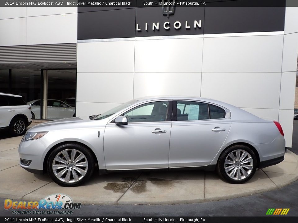 2014 Lincoln MKS EcoBoost AWD Ingot Silver Metallic / Charcoal Black Photo #1