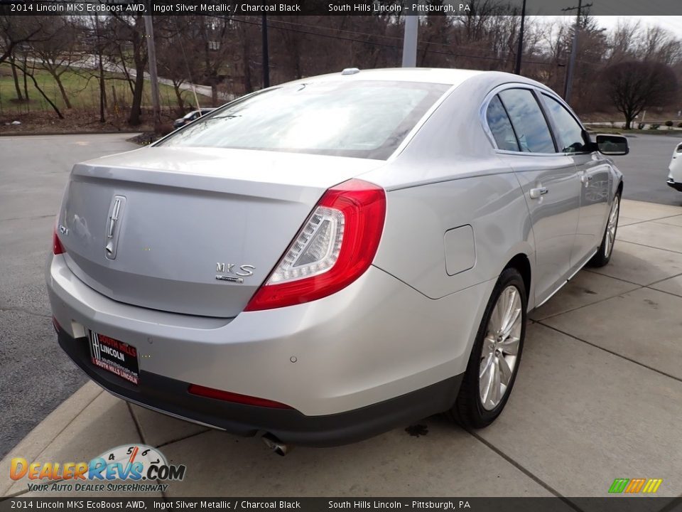 2014 Lincoln MKS EcoBoost AWD Ingot Silver Metallic / Charcoal Black Photo #4