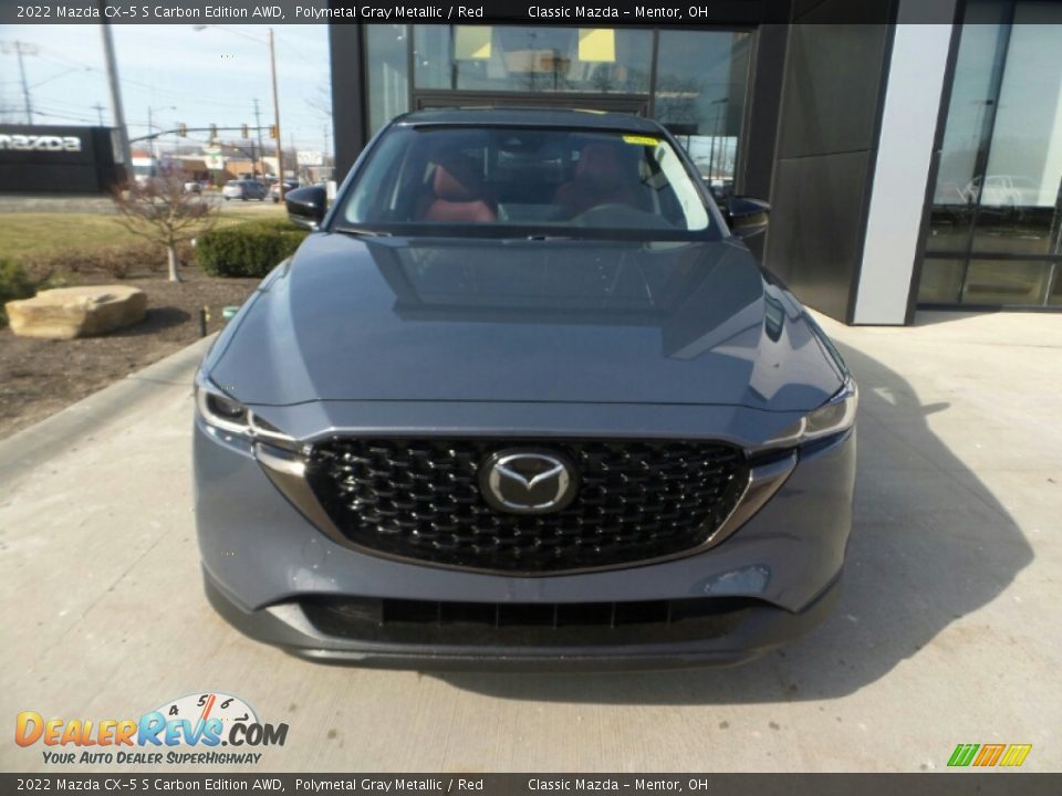 2022 Mazda CX-5 S Carbon Edition AWD Polymetal Gray Metallic / Red Photo #2