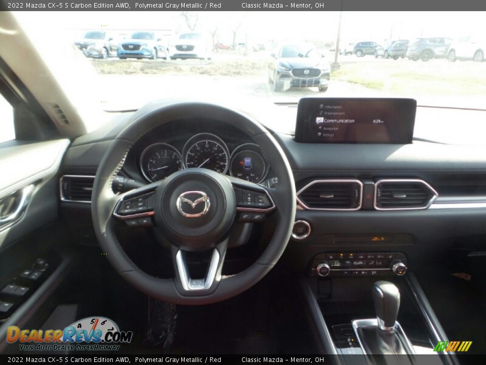 2022 Mazda CX-5 S Carbon Edition AWD Polymetal Gray Metallic / Red Photo #4