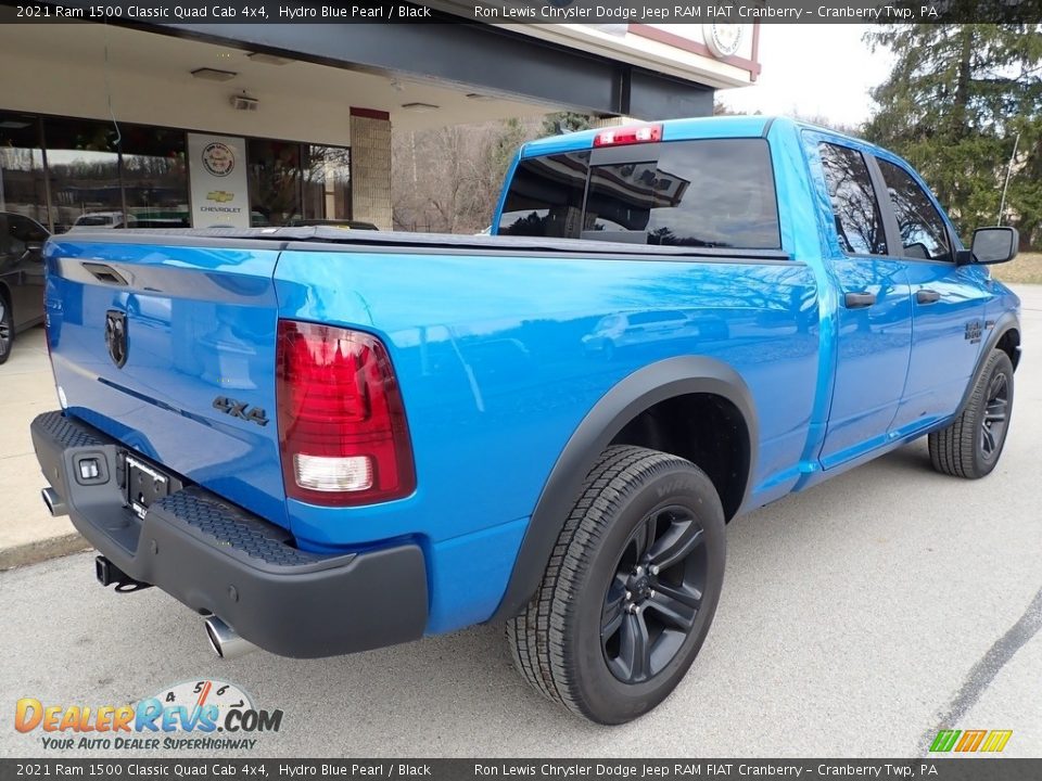 2021 Ram 1500 Classic Quad Cab 4x4 Hydro Blue Pearl / Black Photo #2