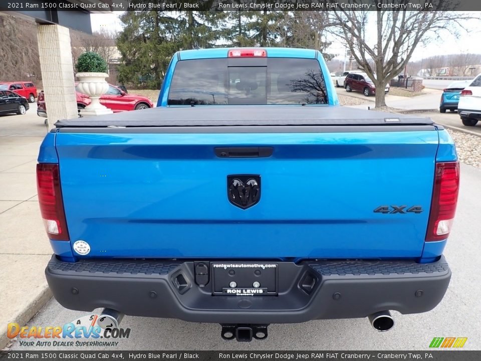 2021 Ram 1500 Classic Quad Cab 4x4 Hydro Blue Pearl / Black Photo #3