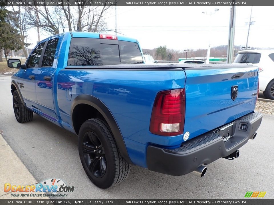 2021 Ram 1500 Classic Quad Cab 4x4 Hydro Blue Pearl / Black Photo #4