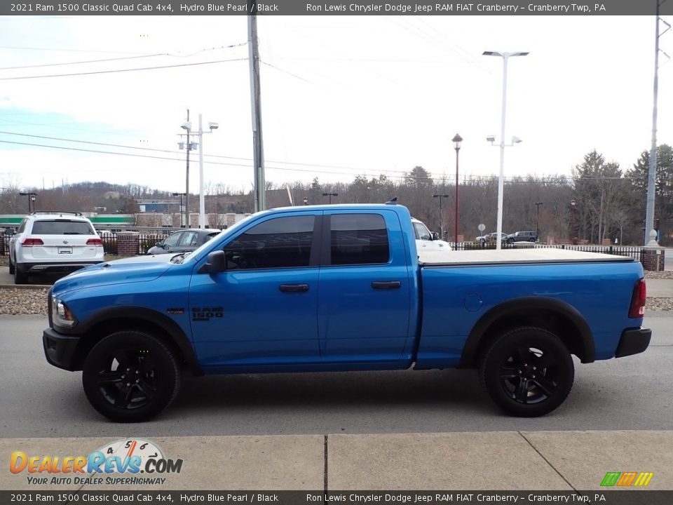 2021 Ram 1500 Classic Quad Cab 4x4 Hydro Blue Pearl / Black Photo #5