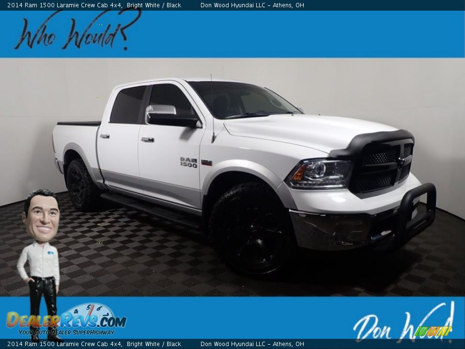 2014 Ram 1500 Laramie Crew Cab 4x4 Bright White / Black Photo #1