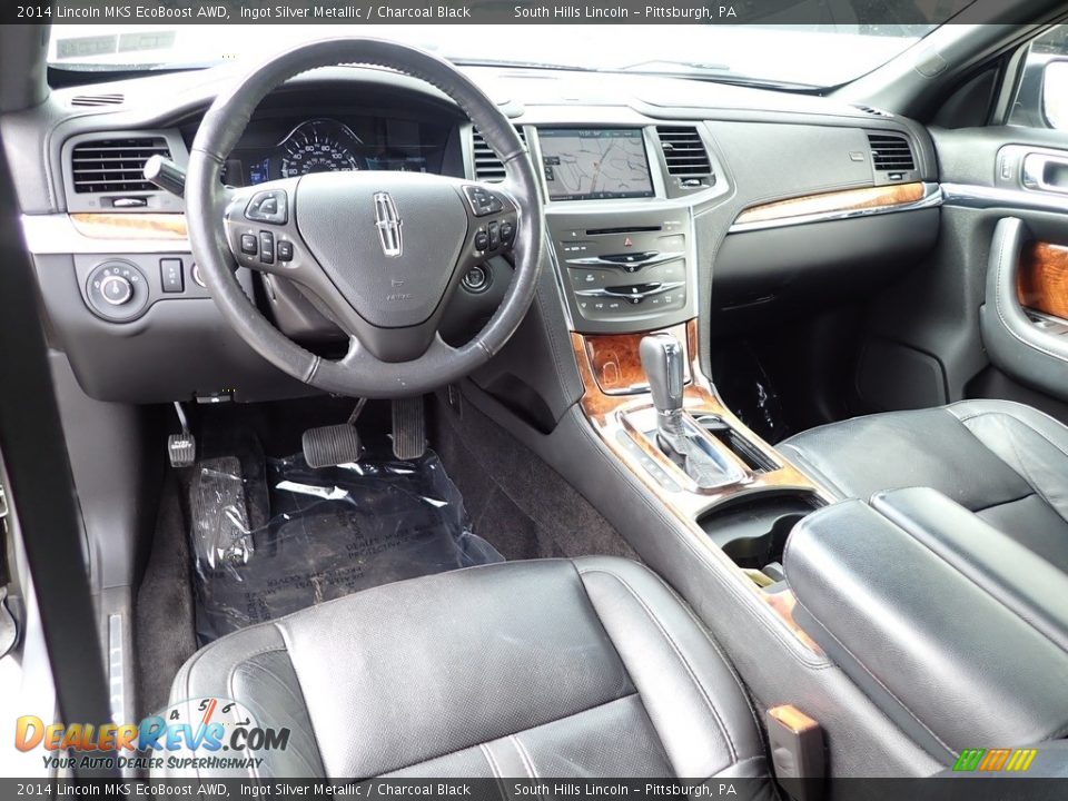 Charcoal Black Interior - 2014 Lincoln MKS EcoBoost AWD Photo #14