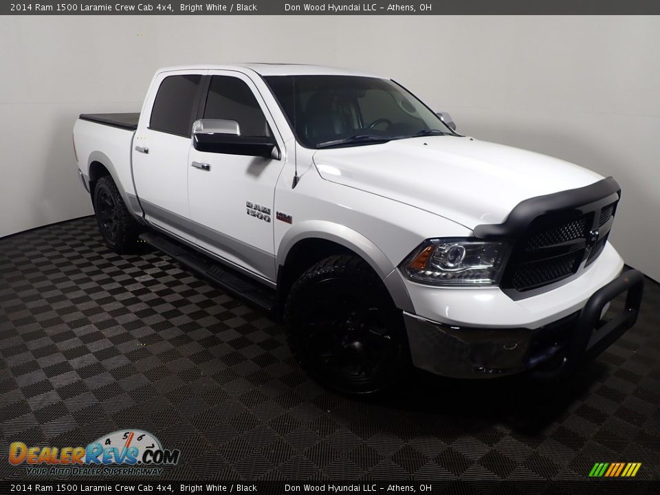 2014 Ram 1500 Laramie Crew Cab 4x4 Bright White / Black Photo #6
