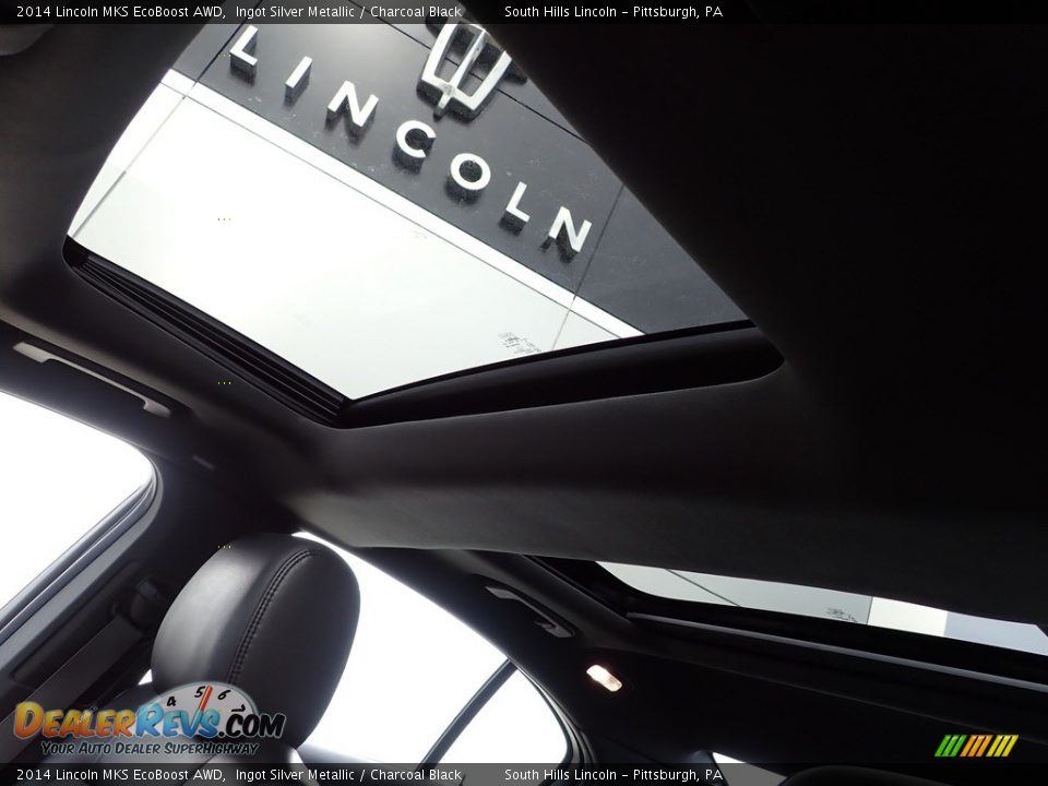 2014 Lincoln MKS EcoBoost AWD Ingot Silver Metallic / Charcoal Black Photo #18