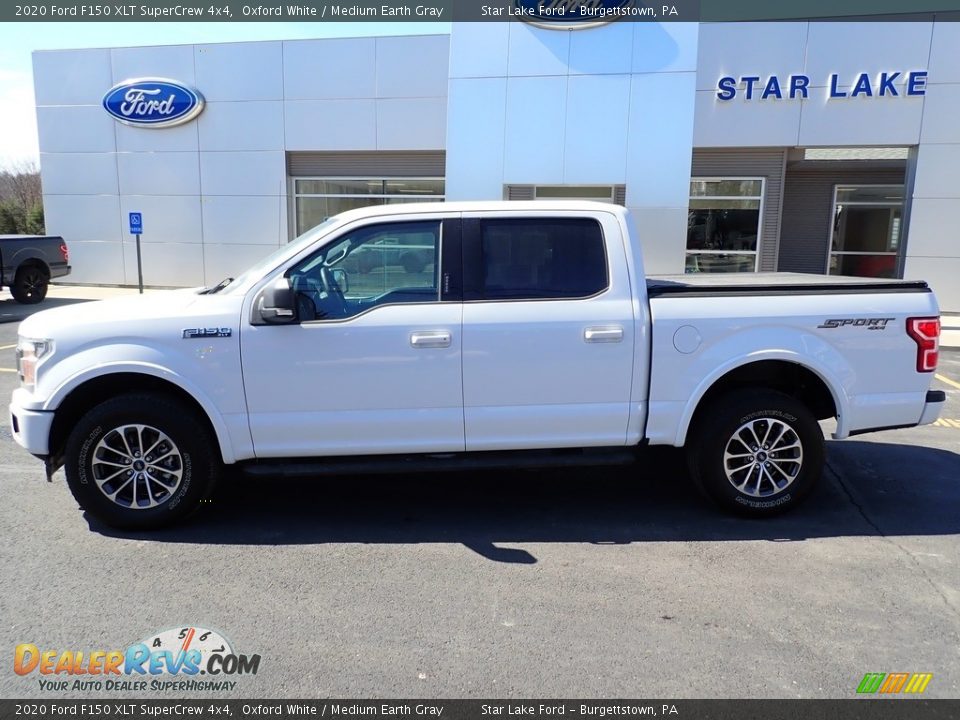 2020 Ford F150 XLT SuperCrew 4x4 Oxford White / Medium Earth Gray Photo #2