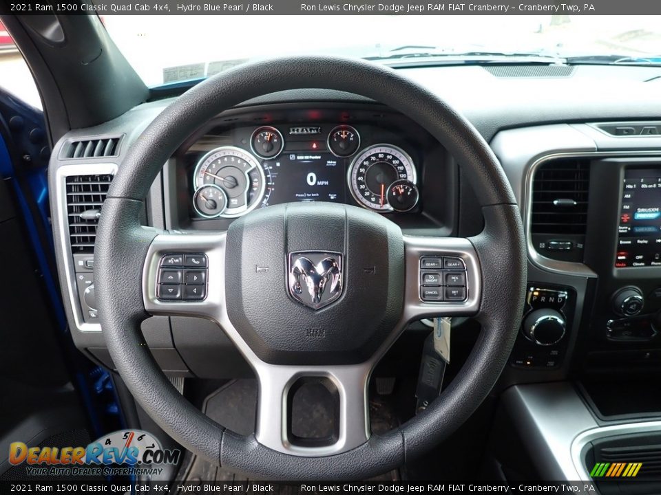 2021 Ram 1500 Classic Quad Cab 4x4 Hydro Blue Pearl / Black Photo #17