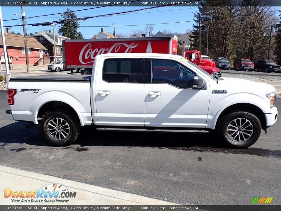 2020 Ford F150 XLT SuperCrew 4x4 Oxford White / Medium Earth Gray Photo #7