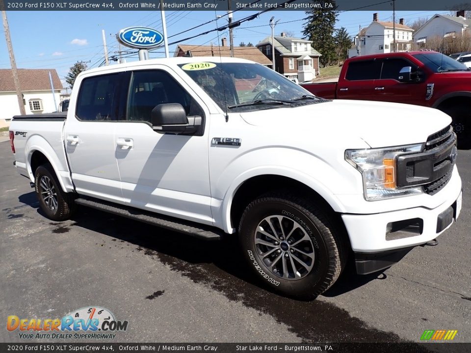 2020 Ford F150 XLT SuperCrew 4x4 Oxford White / Medium Earth Gray Photo #8