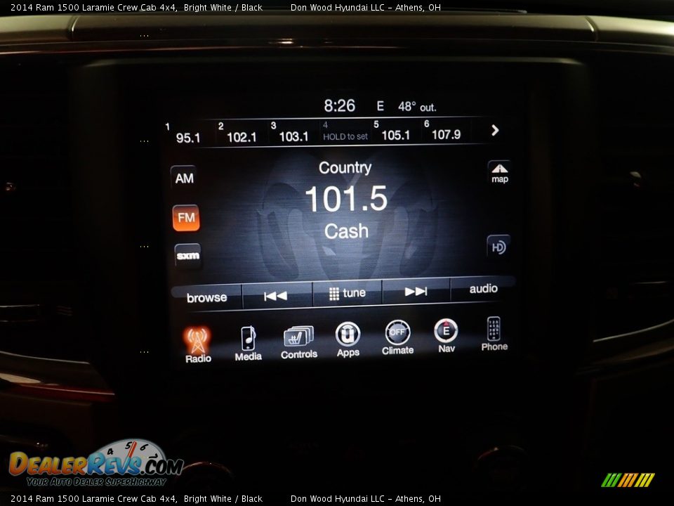 2014 Ram 1500 Laramie Crew Cab 4x4 Bright White / Black Photo #28