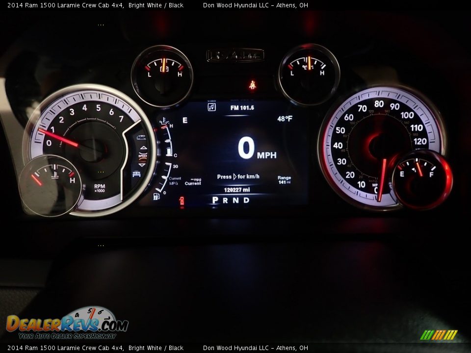 2014 Ram 1500 Laramie Crew Cab 4x4 Bright White / Black Photo #30