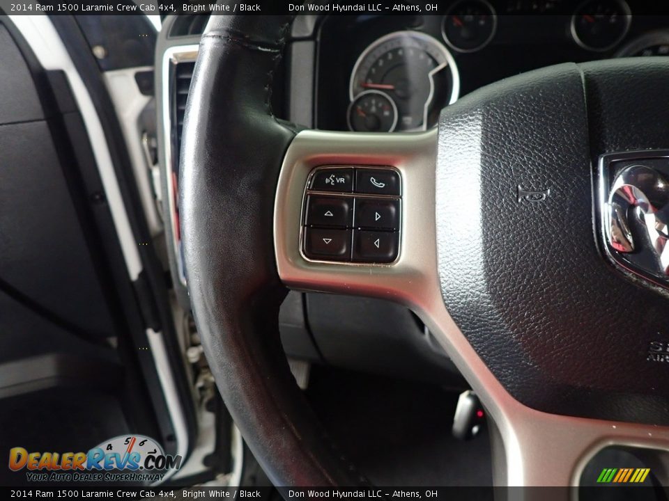2014 Ram 1500 Laramie Crew Cab 4x4 Bright White / Black Photo #31