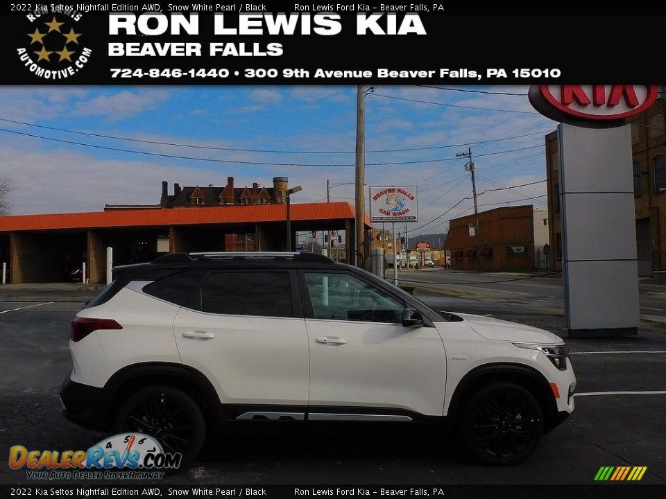2022 Kia Seltos Nightfall Edition AWD Snow White Pearl / Black Photo #1