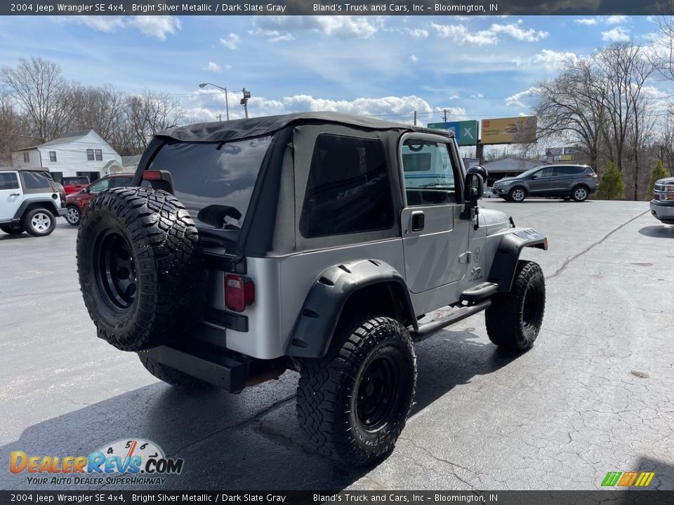 2004 Jeep Wrangler SE 4x4 Bright Silver Metallic / Dark Slate Gray Photo #4