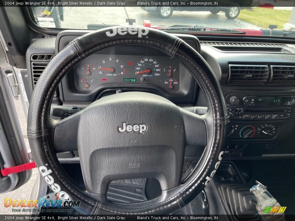 2004 Jeep Wrangler SE 4x4 Bright Silver Metallic / Dark Slate Gray Photo #7