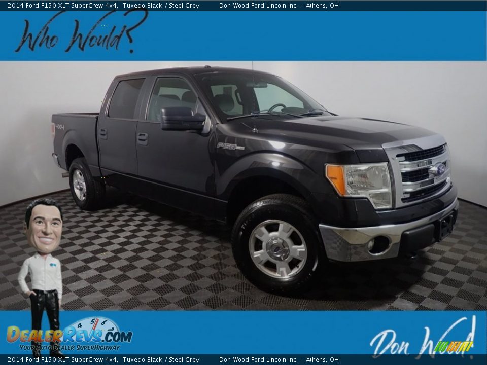 2014 Ford F150 XLT SuperCrew 4x4 Tuxedo Black / Steel Grey Photo #1