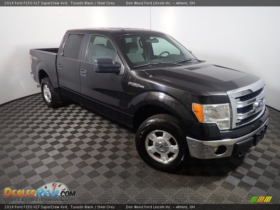 2014 Ford F150 XLT SuperCrew 4x4 Tuxedo Black / Steel Grey Photo #2