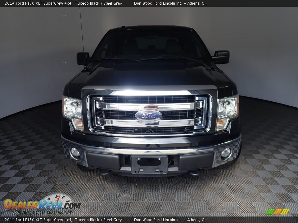 2014 Ford F150 XLT SuperCrew 4x4 Tuxedo Black / Steel Grey Photo #4