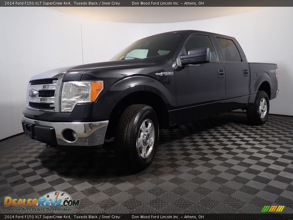 2014 Ford F150 XLT SuperCrew 4x4 Tuxedo Black / Steel Grey Photo #7