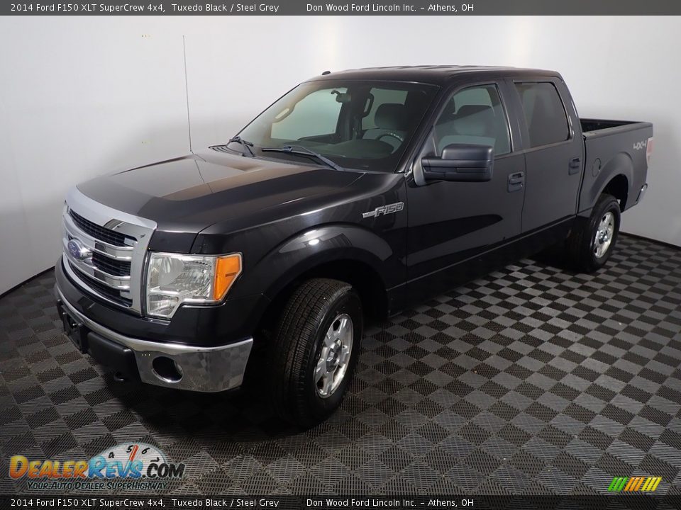 2014 Ford F150 XLT SuperCrew 4x4 Tuxedo Black / Steel Grey Photo #8