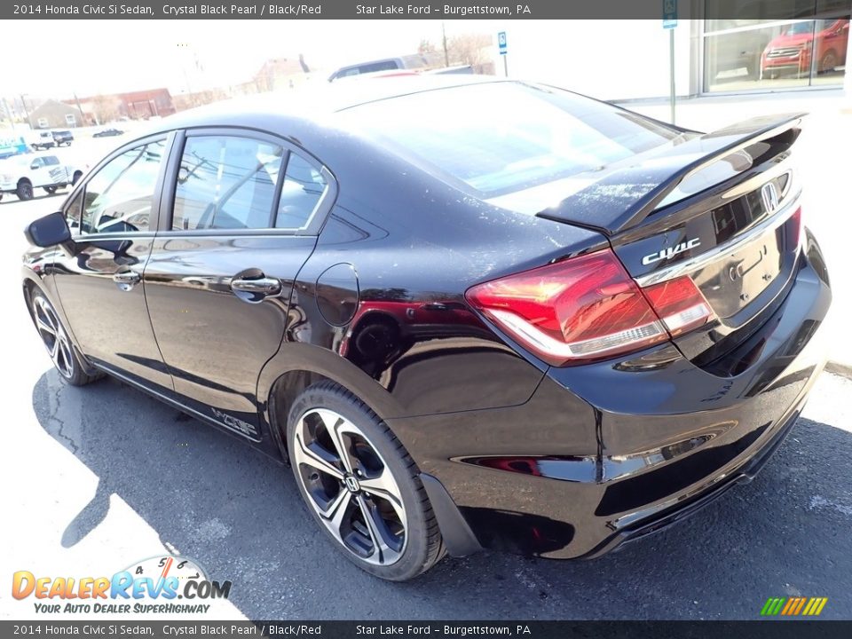 2014 Honda Civic Si Sedan Crystal Black Pearl / Black/Red Photo #3