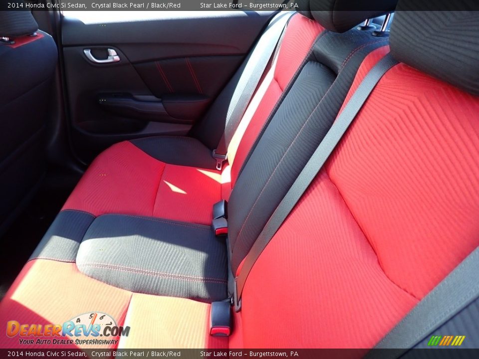2014 Honda Civic Si Sedan Crystal Black Pearl / Black/Red Photo #10