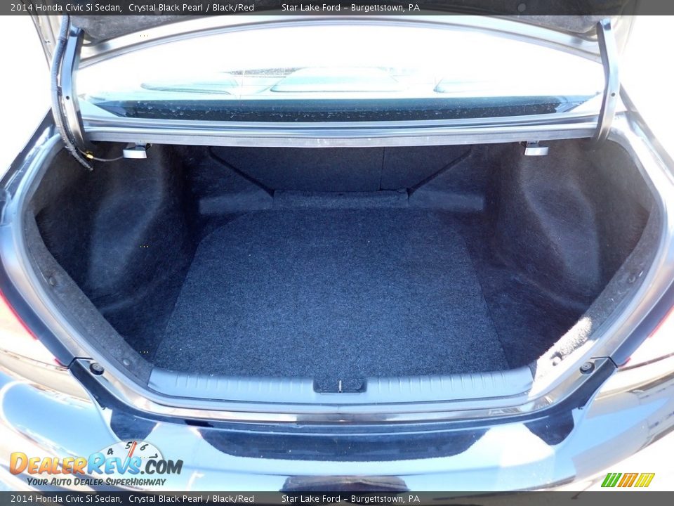 2014 Honda Civic Si Sedan Crystal Black Pearl / Black/Red Photo #12