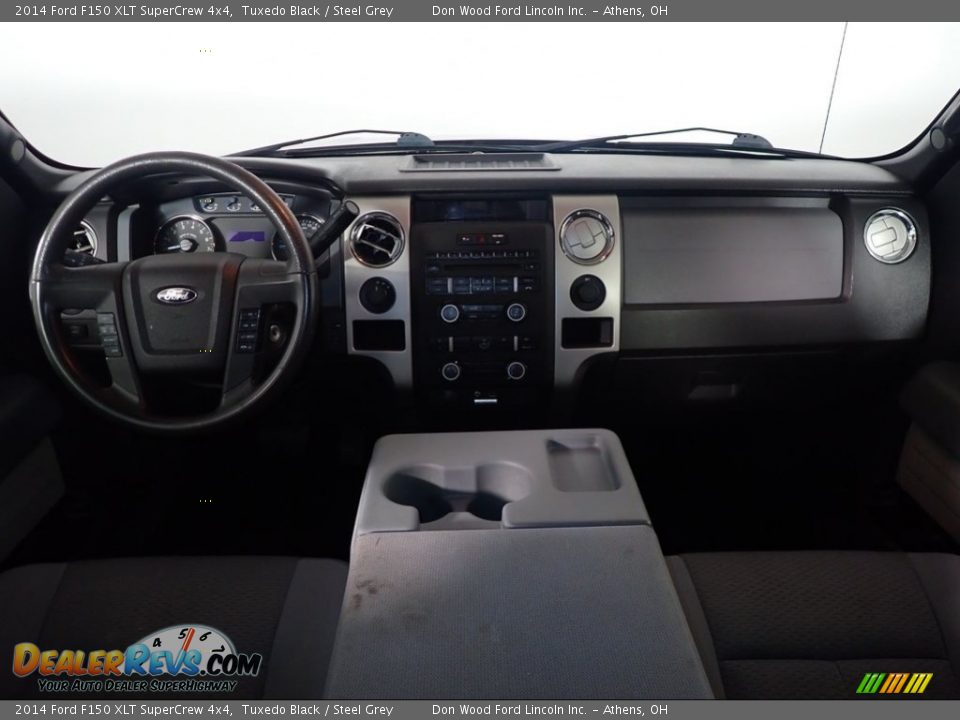 2014 Ford F150 XLT SuperCrew 4x4 Tuxedo Black / Steel Grey Photo #22