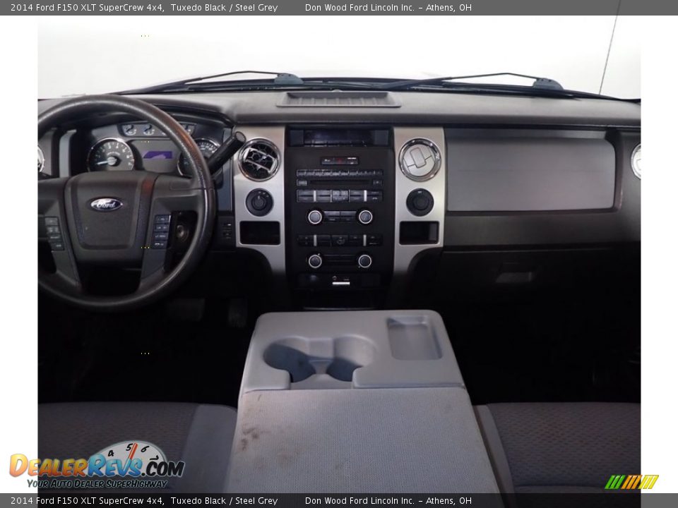 2014 Ford F150 XLT SuperCrew 4x4 Tuxedo Black / Steel Grey Photo #23