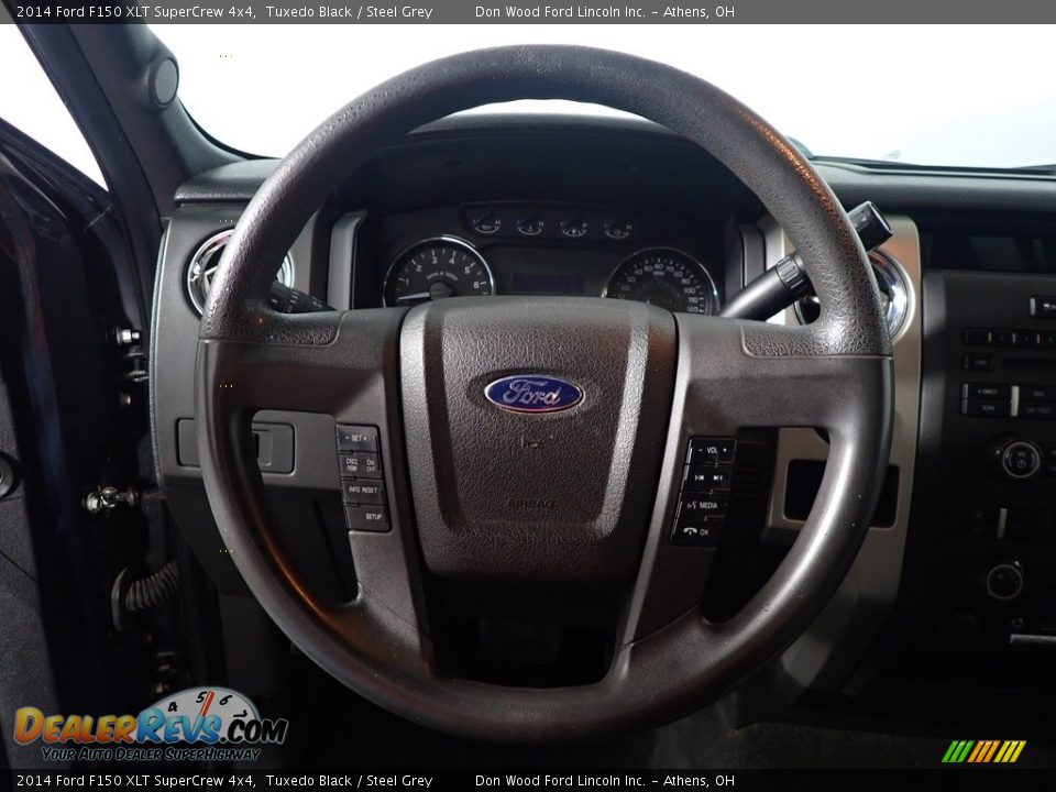 2014 Ford F150 XLT SuperCrew 4x4 Tuxedo Black / Steel Grey Photo #25