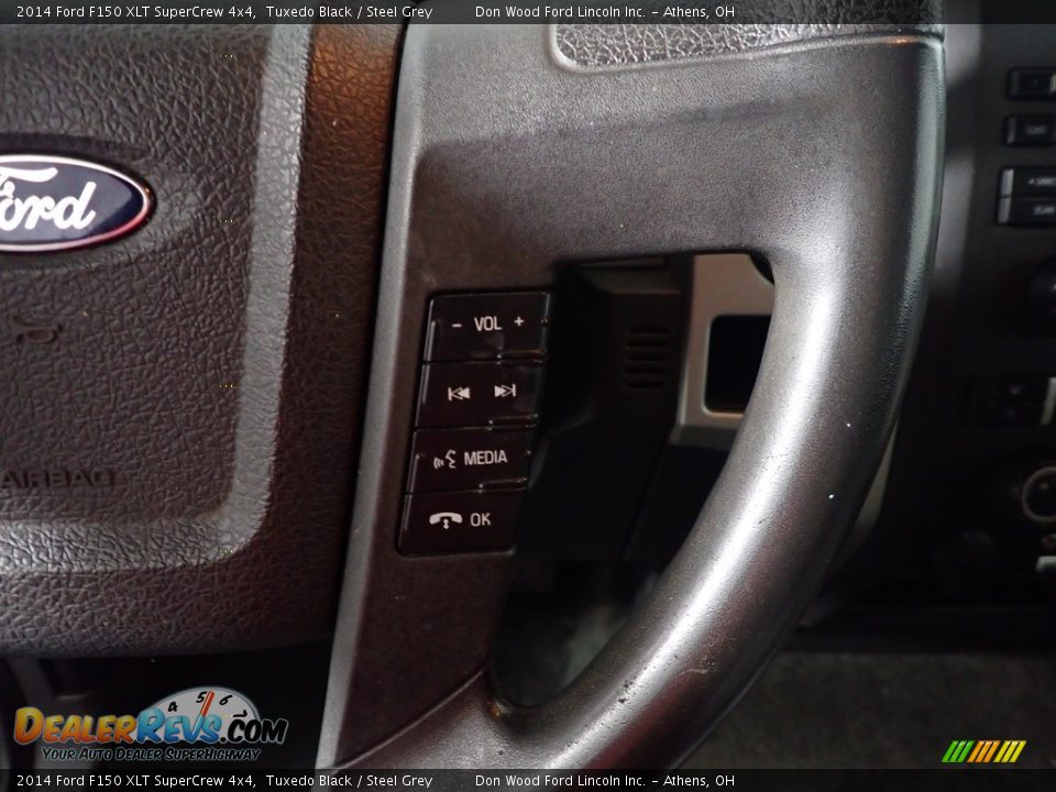 2014 Ford F150 XLT SuperCrew 4x4 Tuxedo Black / Steel Grey Photo #28