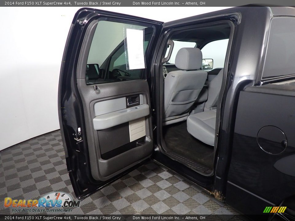 2014 Ford F150 XLT SuperCrew 4x4 Tuxedo Black / Steel Grey Photo #33